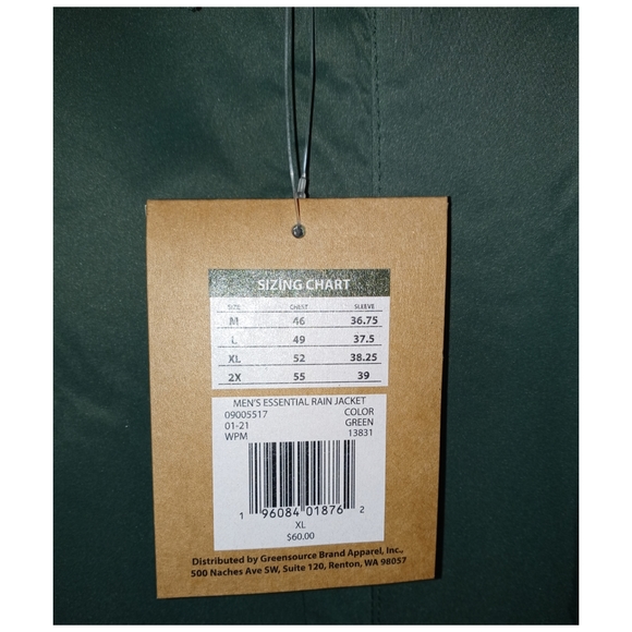 Rainier Waterproof Breathable Essential Rain Jacket - Picture 9 of 11